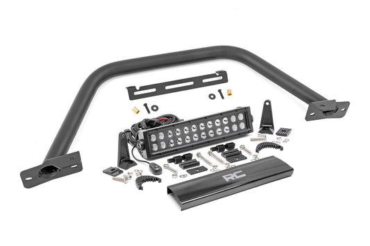 Rough Country Safari Bar | 12" LED Light Bar | Black | Dual Row | OE Modular Steel | Ford Bronco (21-25)
