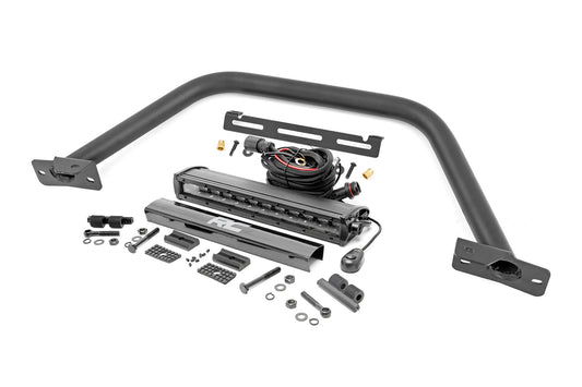 Rough Country Safari Bar | 12" LED Light Bar | Black | Single Row | OE Modular Steel | Ford Bronco (21-25)