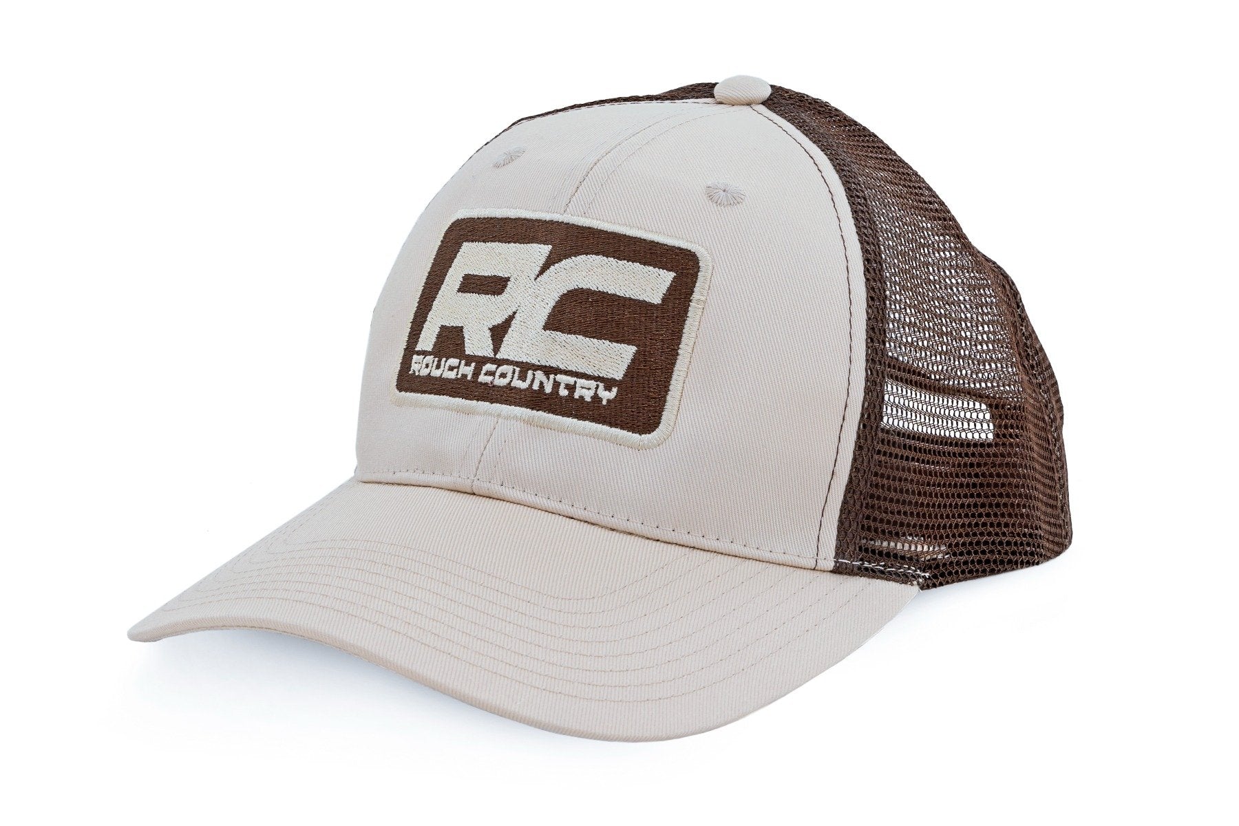 Rough Country Rough Country Hat | Brown Mesh | Rough Country Patch | Khaki -MC6901
