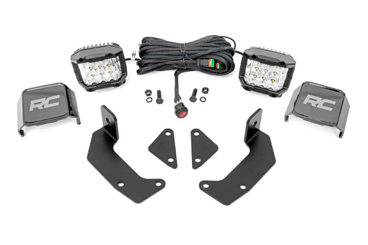 Rough Country LED Light Kit | Cage Mount | 2" Chrome Pair | Wide Angle | CFMOTO UFORCE 1000