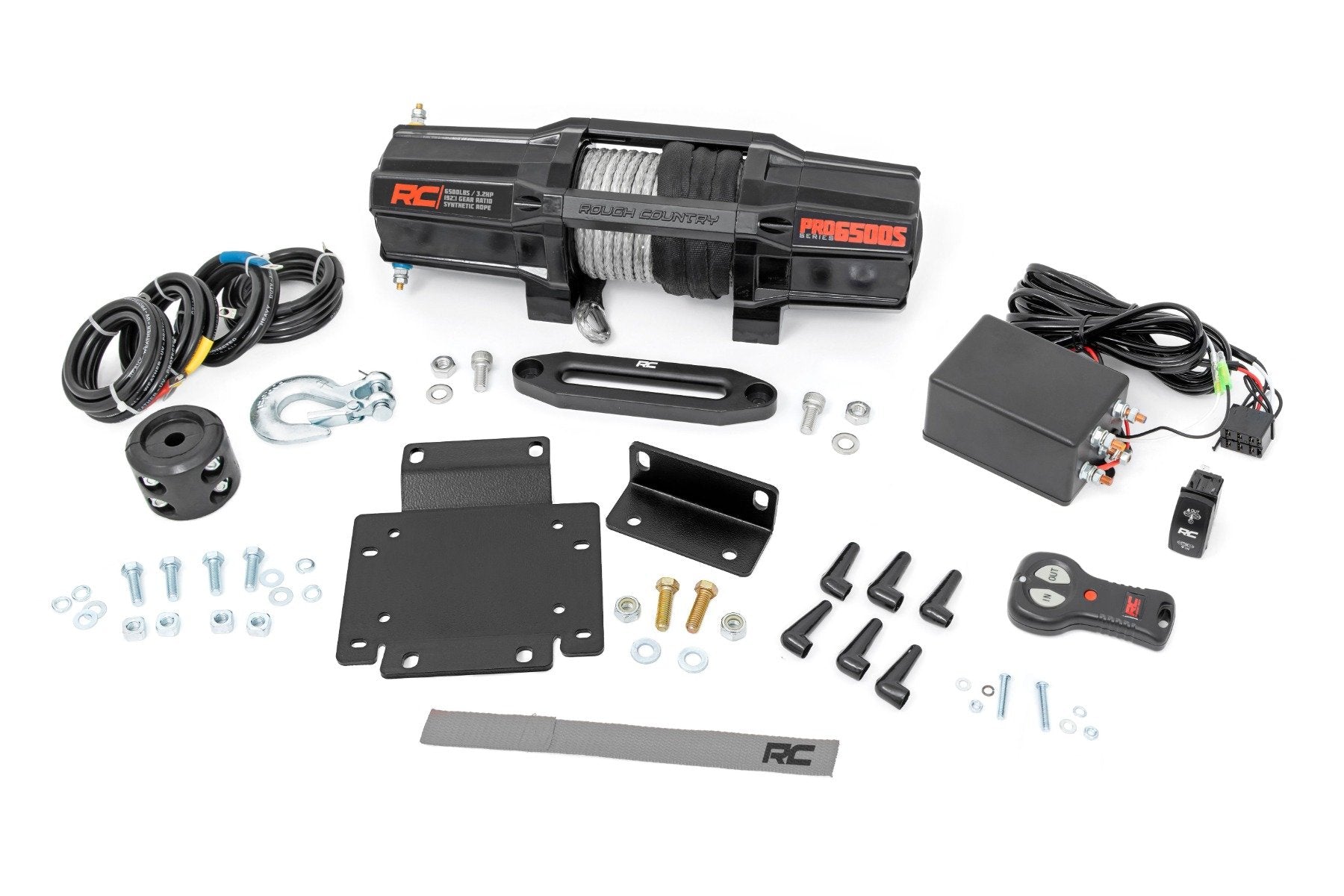 Rough Country Winch Mount | RS6500SA | Honda Pioneer 1000