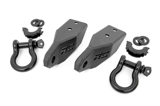 Rough Country Tow Hook Brackets | D-Ring Combo | Toyota Tundra 2WD/4WD (2007-2021)