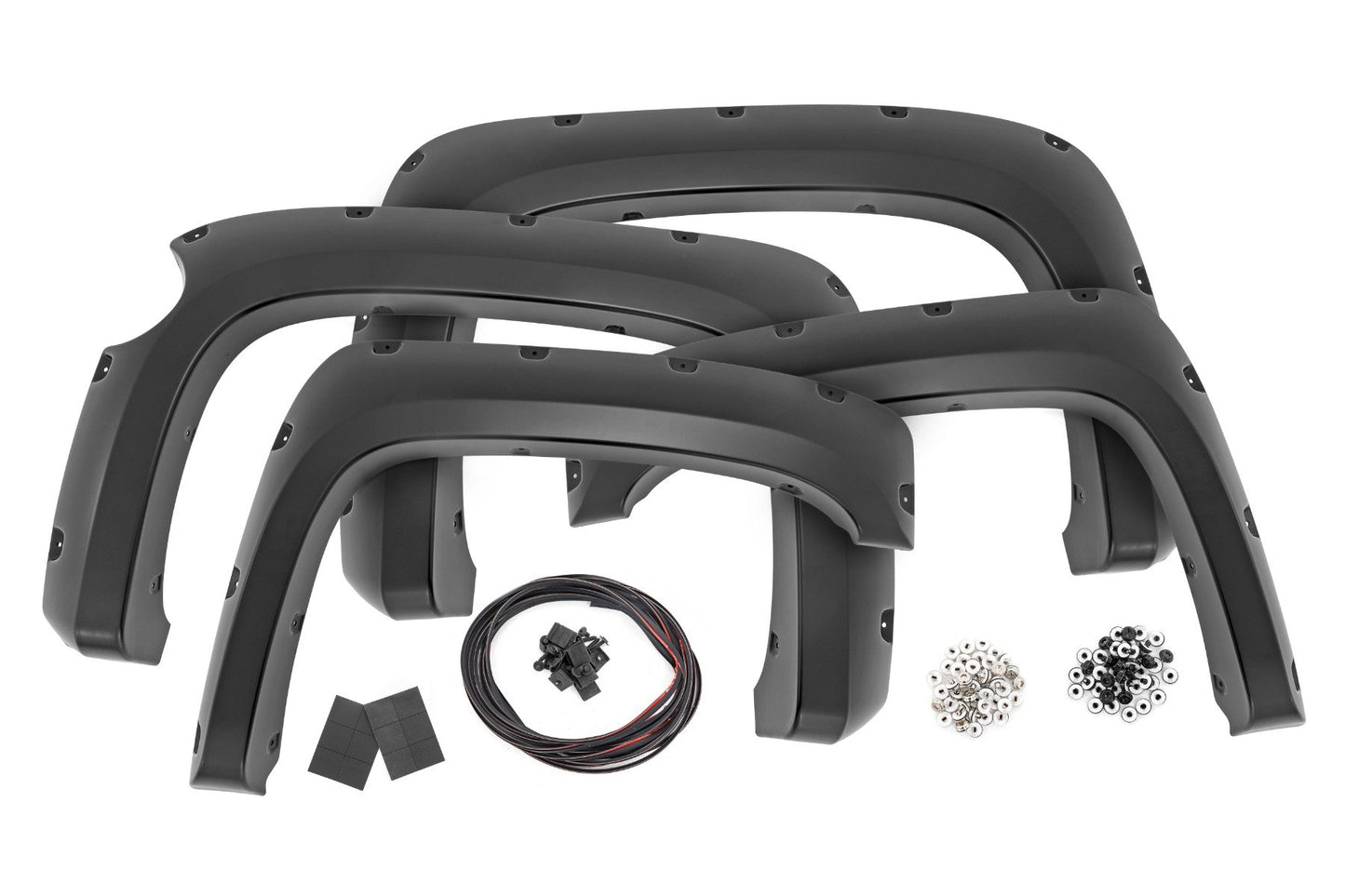 Rough Country Pocket Fender Flares | 5'9" Bed | GBA Black | Chevy Silverado 1500 (07-13)