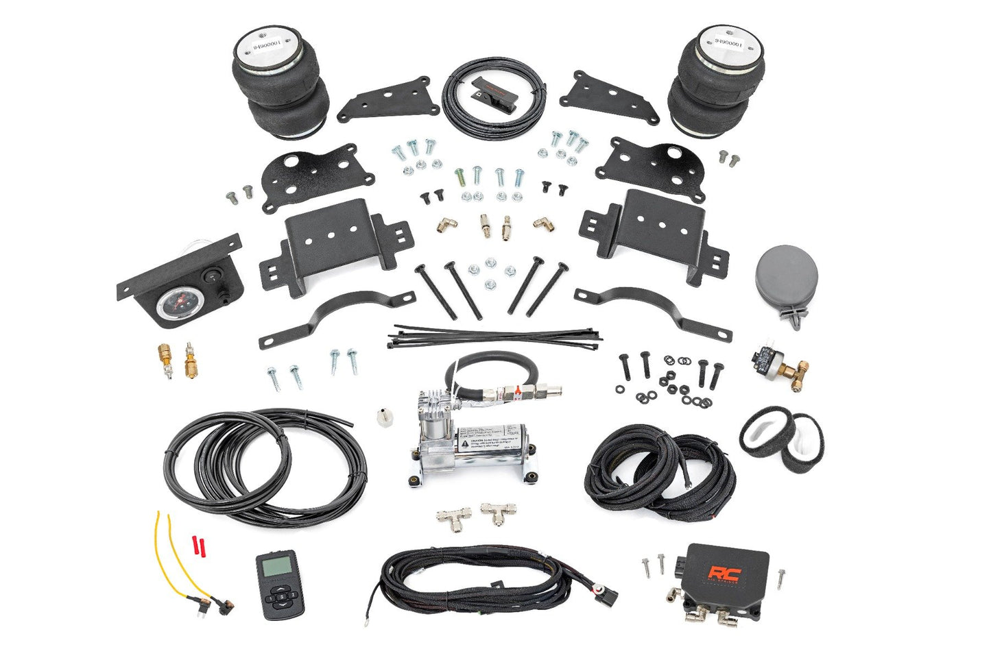 Rough Country Air Spring Kit w/compressor | Wireless Controller | 4 Inch Lift Kit | Ram 2500 (14-26)