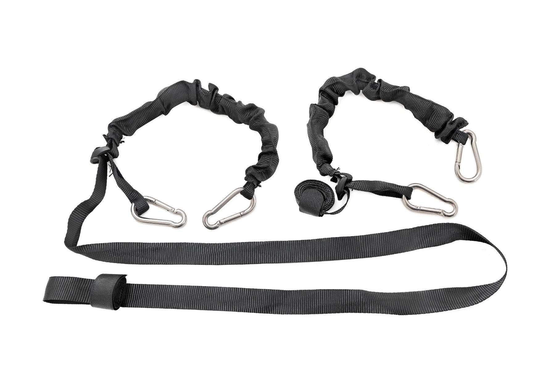 Rough Country Elastic Straps | Carabiner Ends | 1" X 6' | Pair