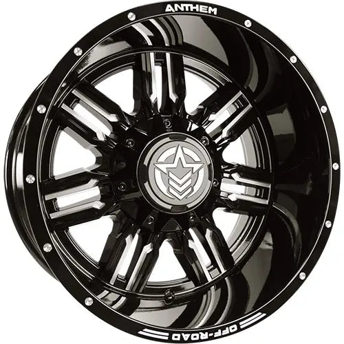 ANTHEM OFFROAD EQUALIZER 20X10 6X135 / 6X5.5 -24 108 GLOSS BLACK W/ MILLED EDGES