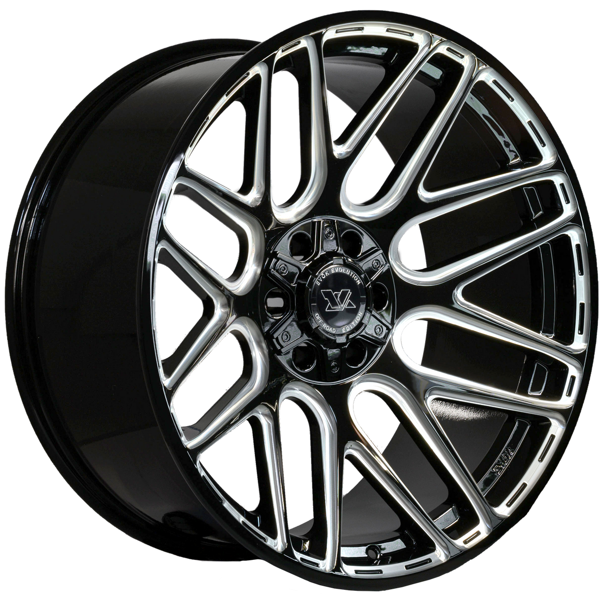 Evok EV501 Custom Wheel Gloss Black Milled Spokes