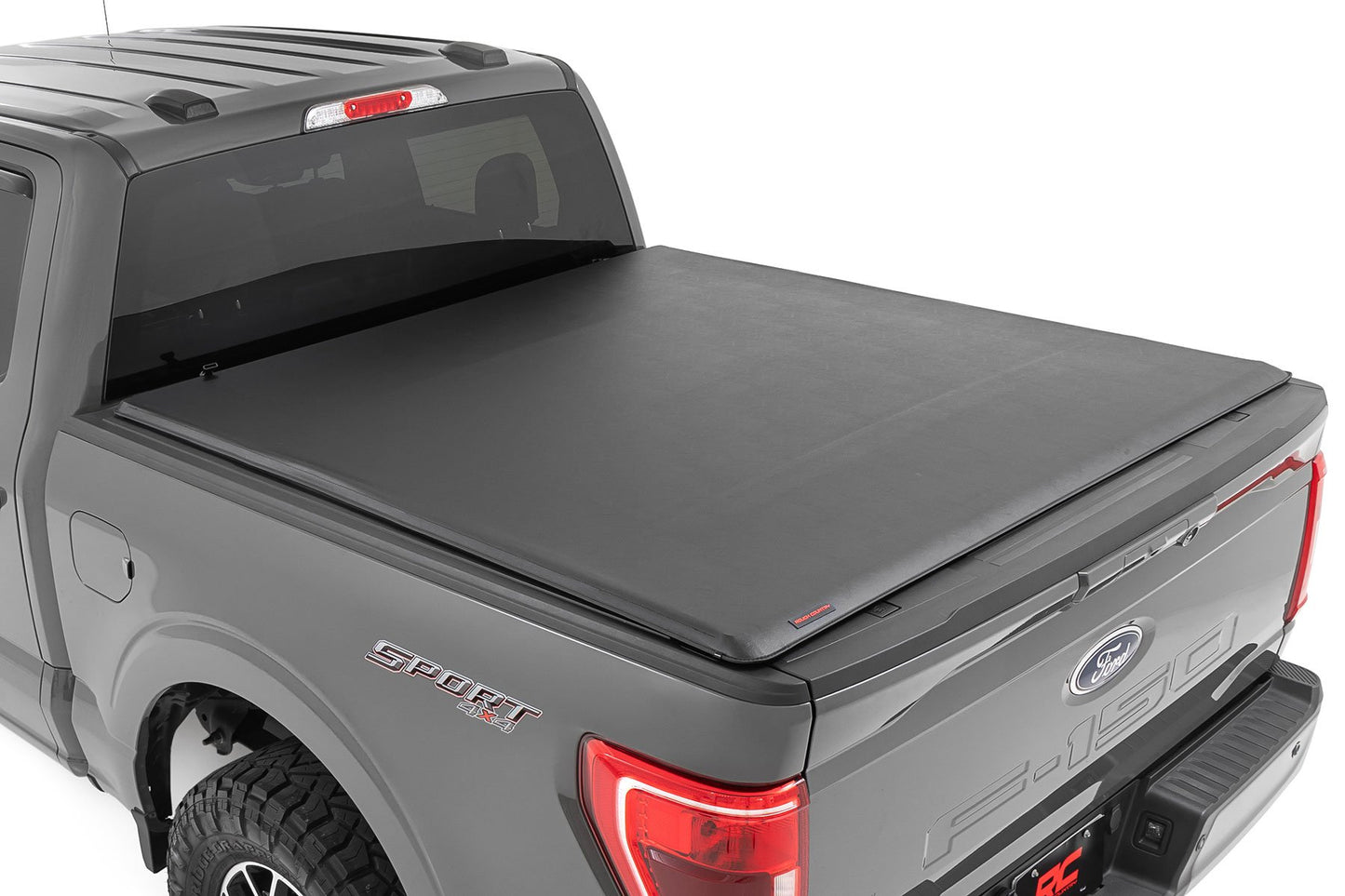 Rough Country Soft Roll Up Bed Cover | 6'7" Bed | Ford F-150/F-150 Lightning/Raptor  (15-25)