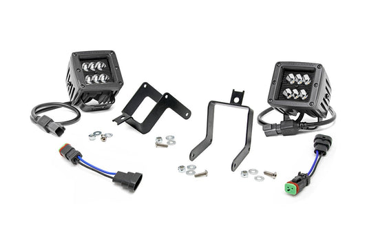 Rough Country LED Light Kit | Fog Mount | 2" Black Pair | Ford F-250/F-350 Super Duty (11-16)
