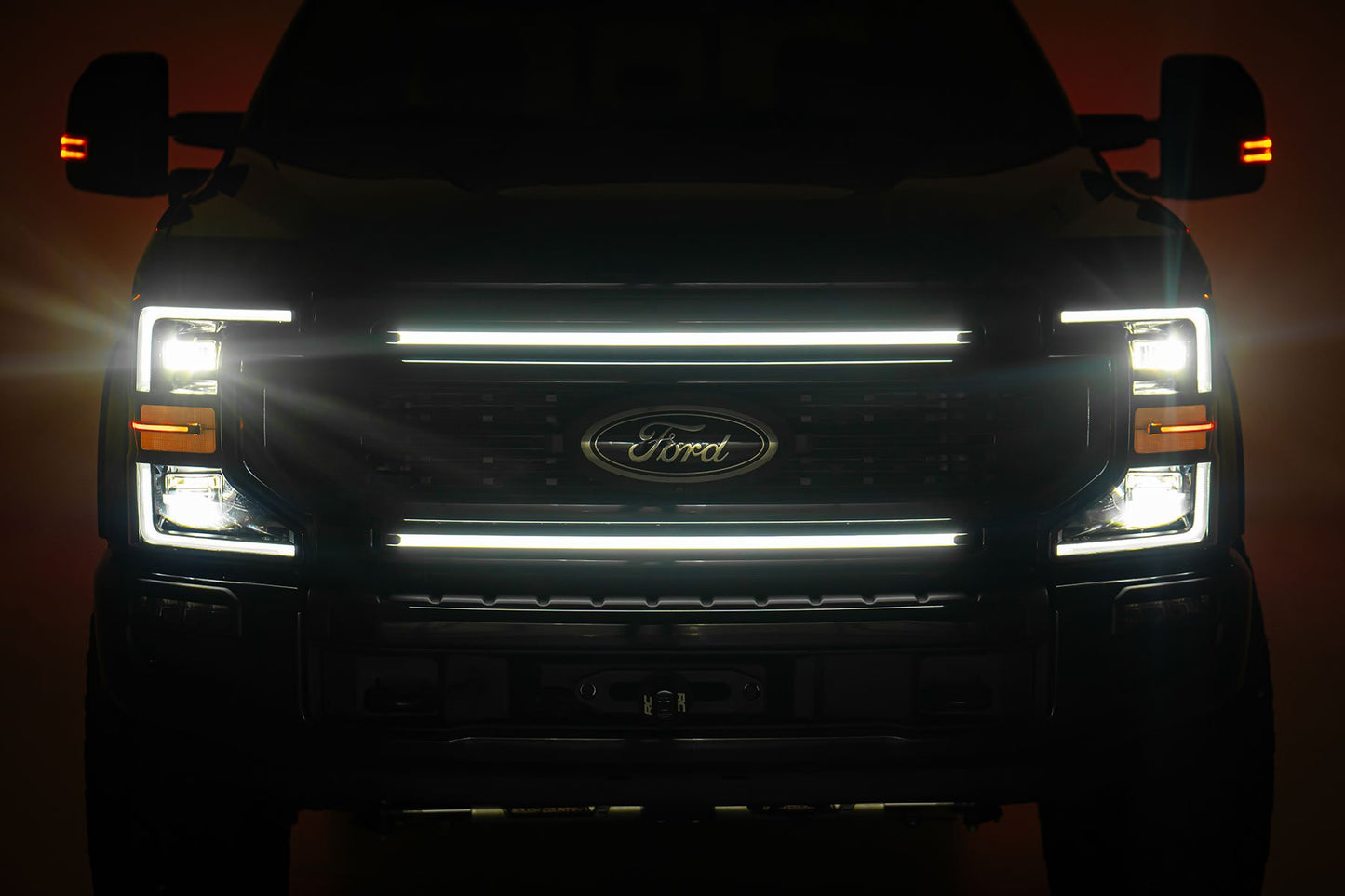 Rough Country LED Light Kit | Grille Mount | 30 Inch DRL | Ford F-250/F-350 Super Duty (17-22)