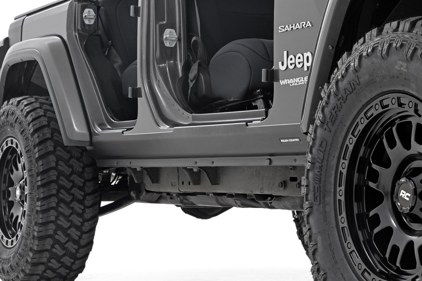 Rough Country Trail Cladding | Rocker Sill Plates | Jeep Wrangler Unlimited 4WD (2018-2026)