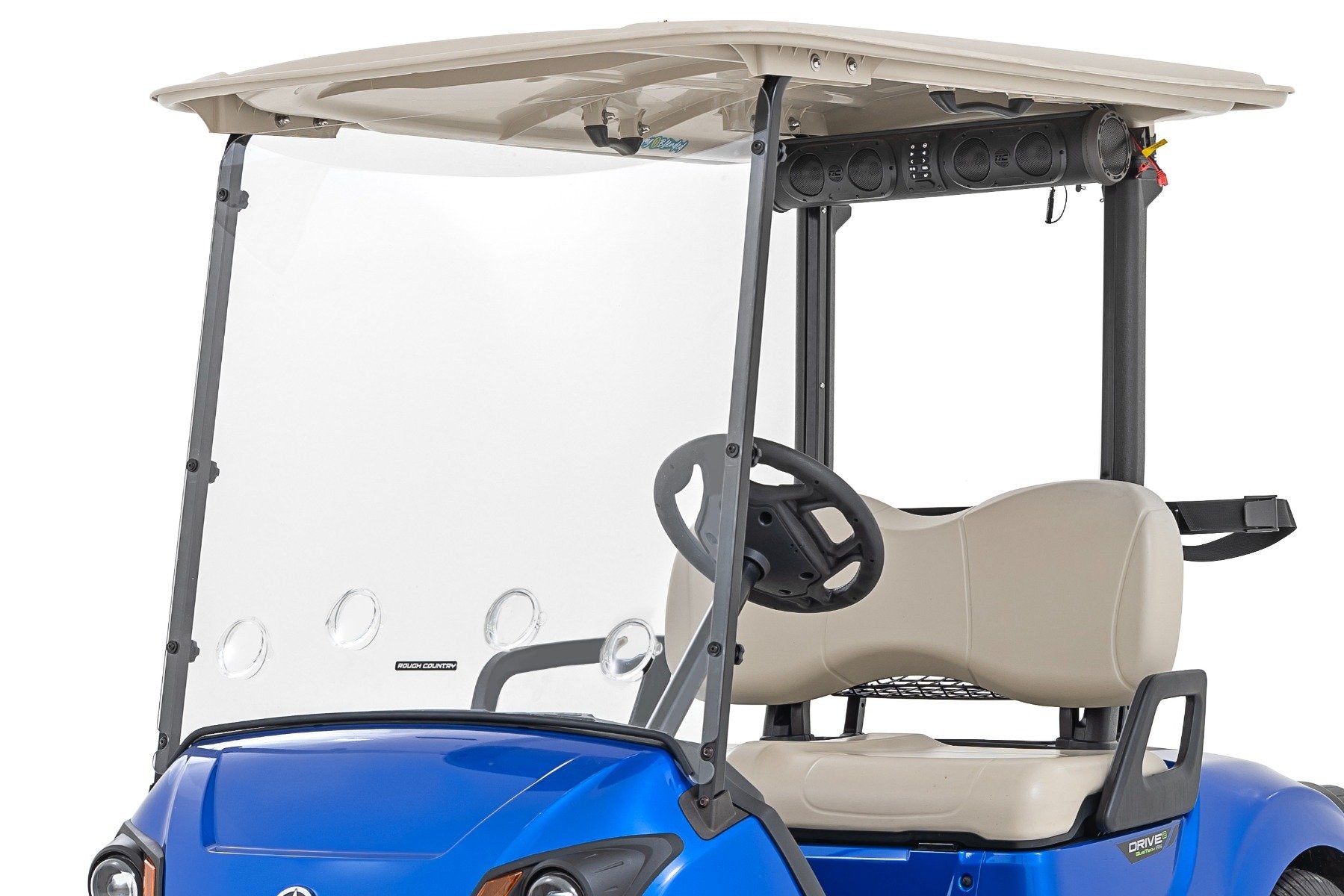 Rough Country Vented Full Windshield | Scratch Resistant | Yamaha Drive2