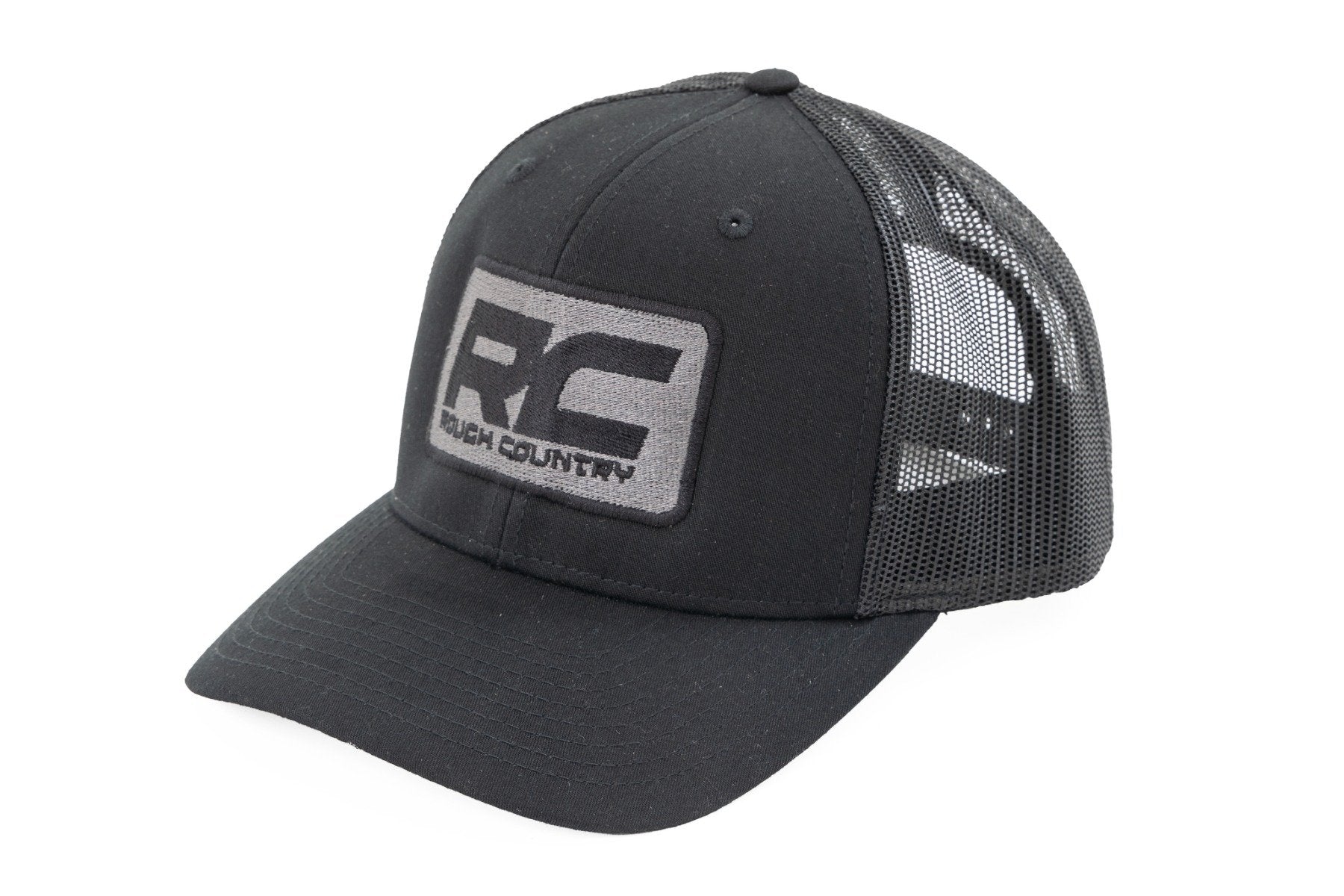 Rough Country Rough Country Hat | Black Mesh | Rough Country Patch | Black/Black - Richardson 112