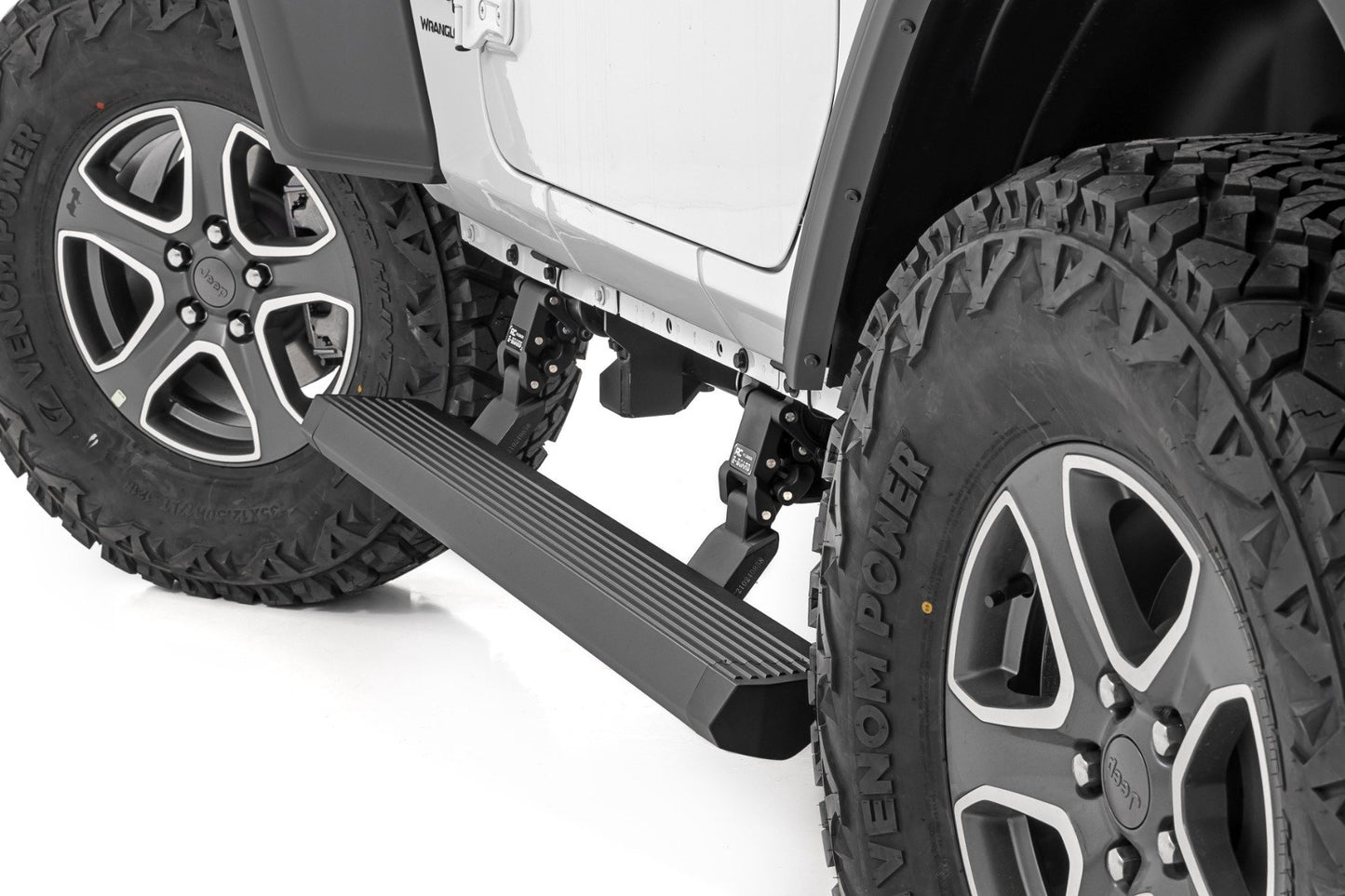 Rough Country Power Running Boards | Dual Electric Motor | 2 Door | Jeep Wrangler JL (18-26)