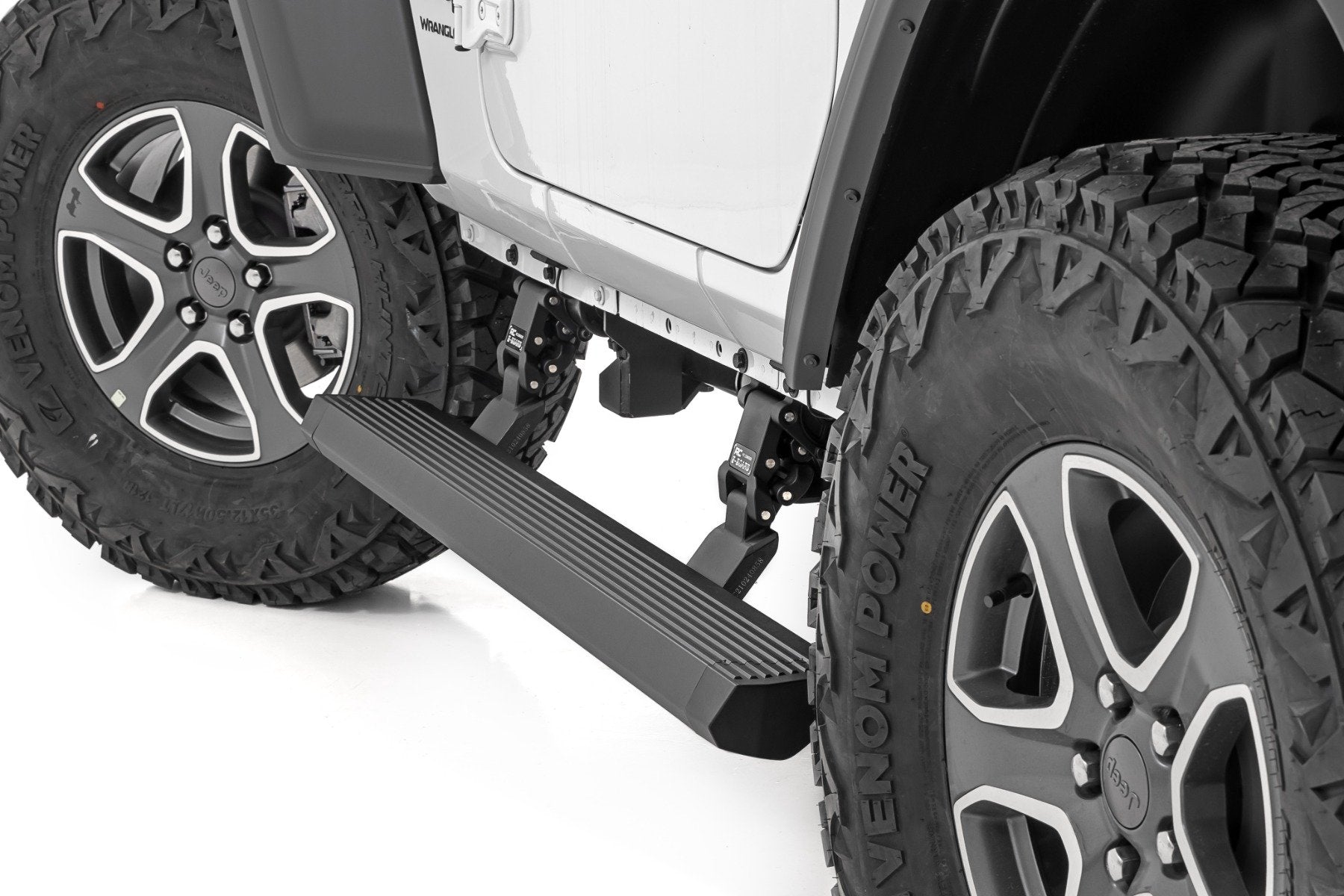Rough Country Power Running Boards | Dual Electric Motor | 2 Door | Jeep Wrangler JL (18-26)
