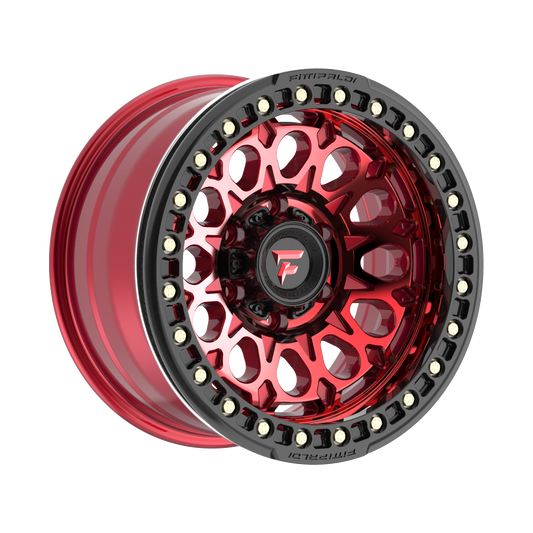 Fittipaldi FB153 Custom Wheel Gloss Red Machined with Red Tint and Gloss Black Ring