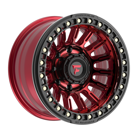 Fittipaldi FB152 Custom Wheel Gloss Red Machined with Red Tint and Gloss Black Ring