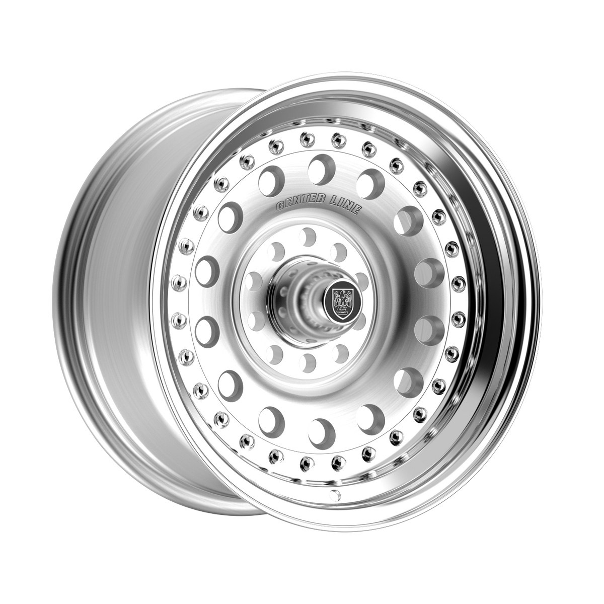 Center Line Pro Stock Custom Wheel Brushed Center with Polished Step Lip