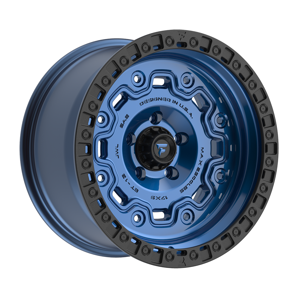 Fittipaldi FT100 Custom Wheel Gloss Blue with Satin Black Lip
