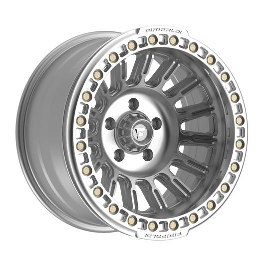 Fittipaldi FB152 Custom Wheel Gloss Silver Machined with Machined Ring