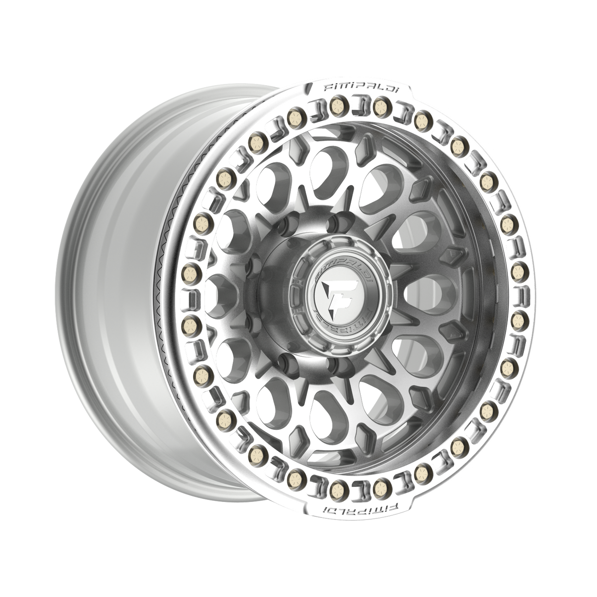Fittipaldi FB153 Custom Wheel Gloss Silver Machined with Machined Ring