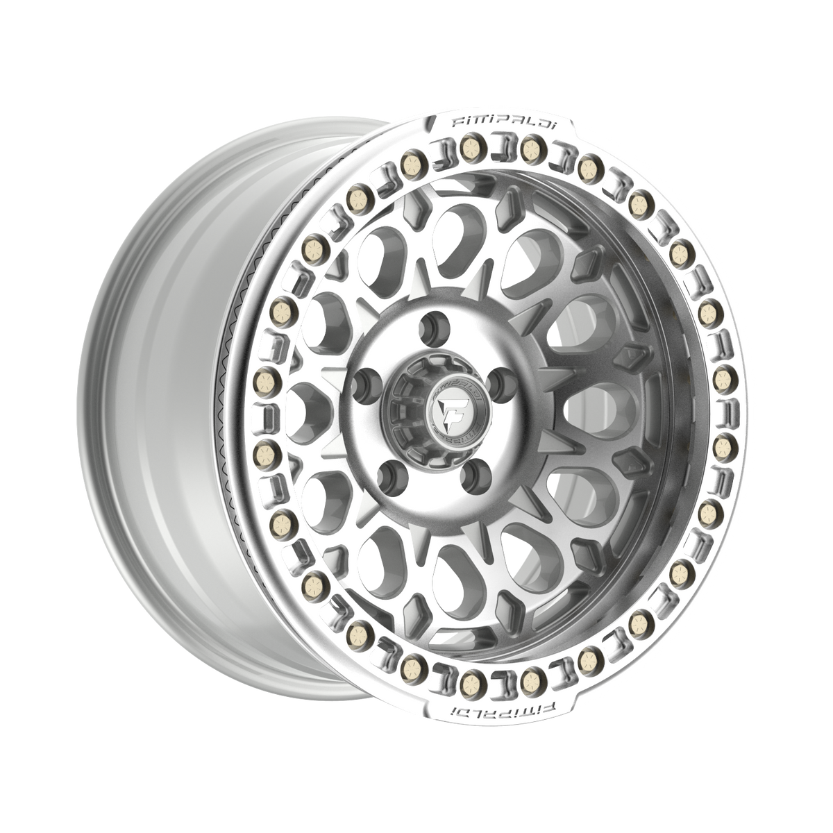 Fittipaldi FB153 Custom Wheel Gloss Silver Machined with Machined Ring