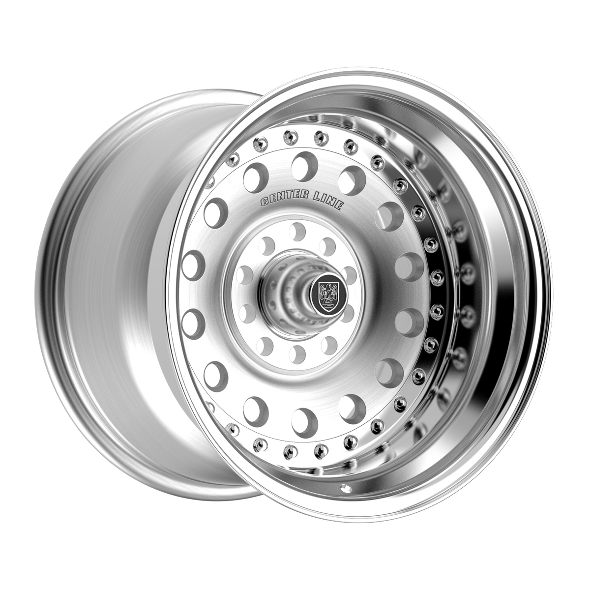 Center Line Pro Stock Custom Wheel Brushed Center with Polished Step Lip