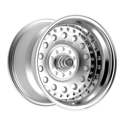 Center Line Pro Stock Custom Wheel Brushed Center with Polished Step Lip
