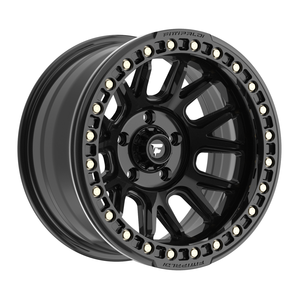 Fittipaldi FB151 Custom Wheel Satin Black with Gloss Black Forged Ring