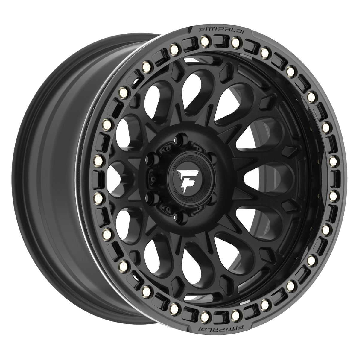 Fittipaldi FB153 Custom Wheel Satin Black with Gloss Black Forged Ring