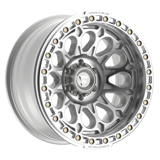 Fittipaldi FB153 Custom Wheel Gloss Silver Machined with Machined Ring