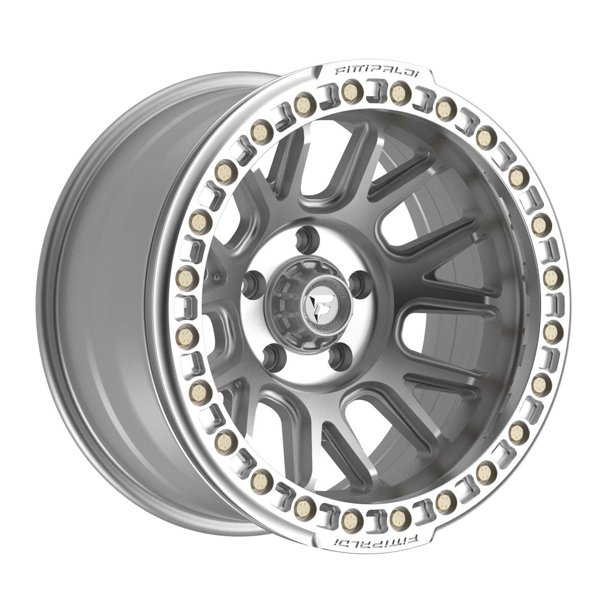 Fittipaldi FB151 Custom Wheel Gloss Silver Machined with Machined Ring