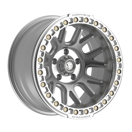 Fittipaldi FB151 Custom Wheel Gloss Silver Machined with Machined Ring