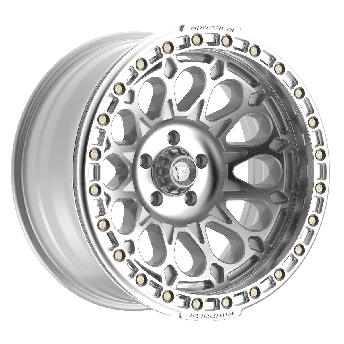 Fittipaldi FB153 Custom Wheel Gloss Silver Machined with Machined Ring