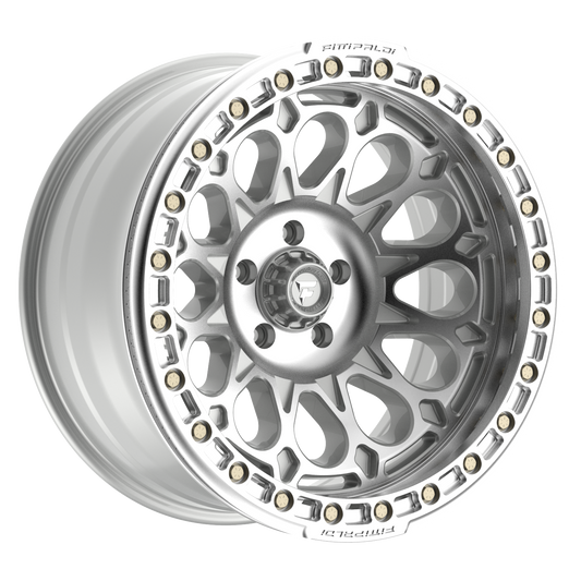 Fittipaldi FB153 Custom Wheel Gloss Silver Machined with Machined Ring