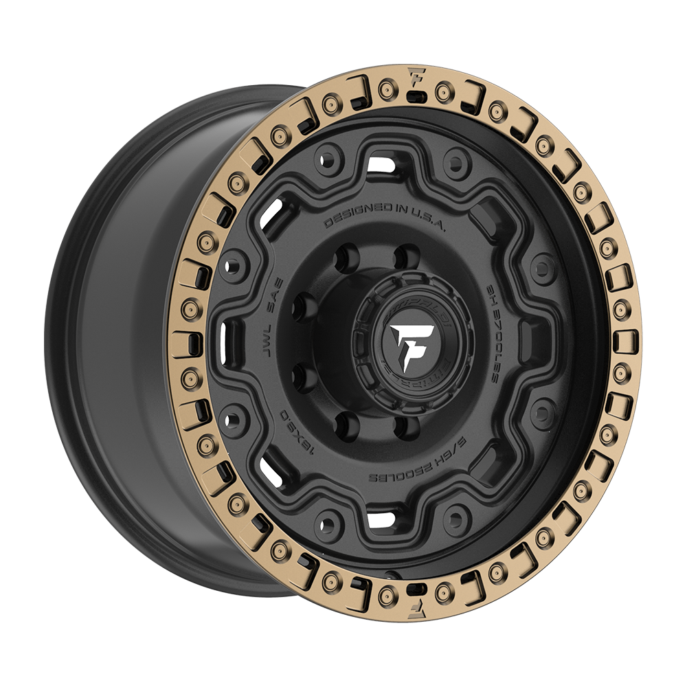 Fittipaldi FT100 Custom Wheel Satin Black with Bronze Ring