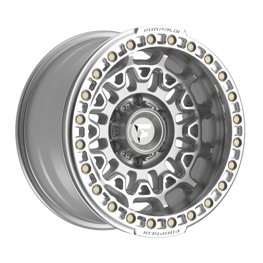Fittipaldi FB150 Custom Wheel Gloss Silver Machined with Machined Ring