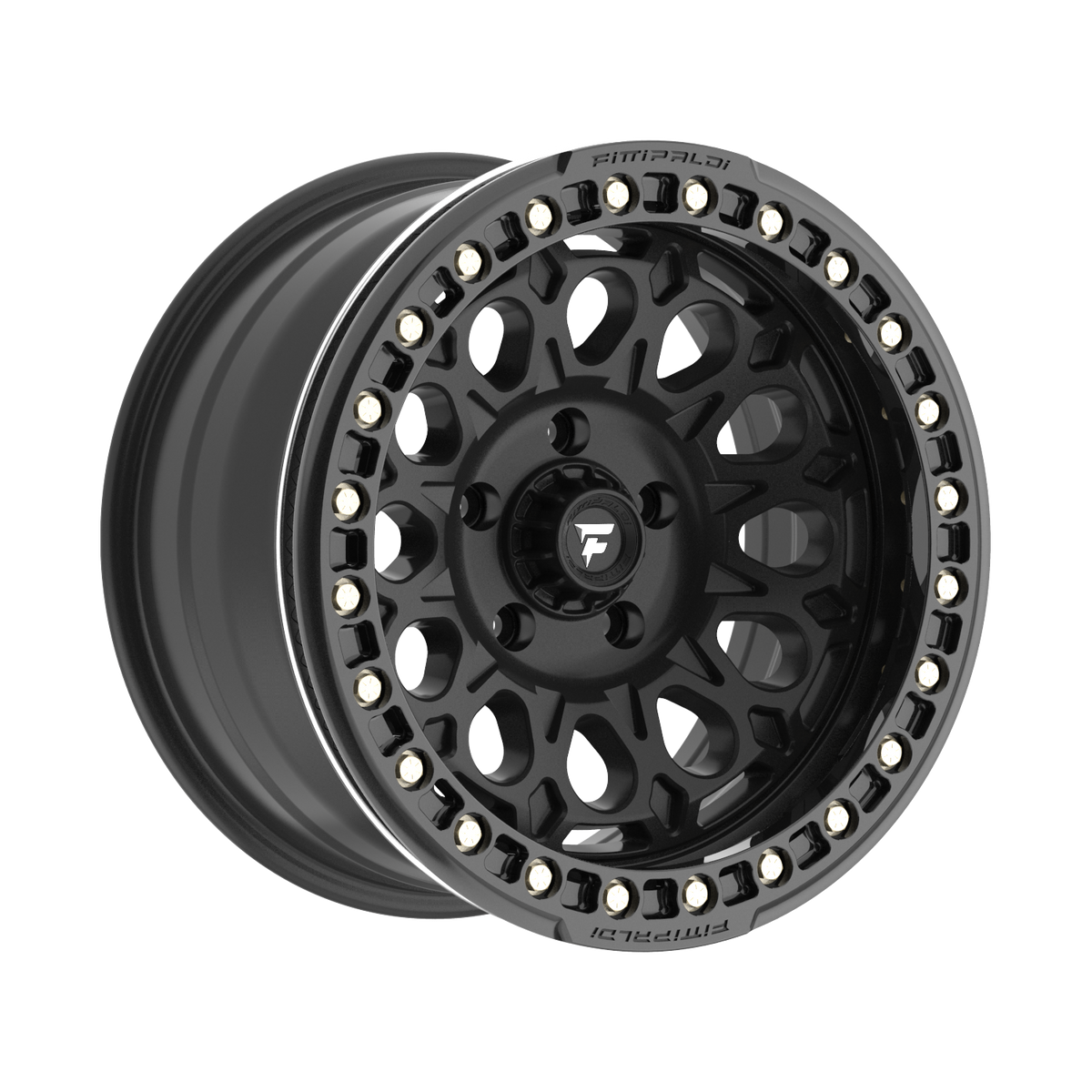 Fittipaldi FB153 Custom Wheel Satin Black with Gloss Black Forged Ring