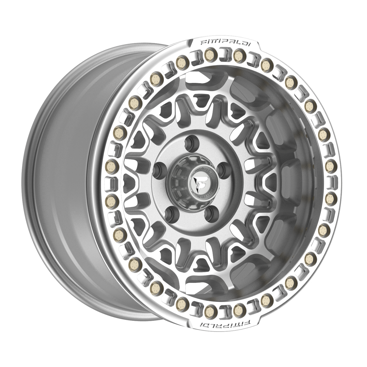 Fittipaldi FB150 Custom Wheel Gloss Silver Machined with Machined Ring