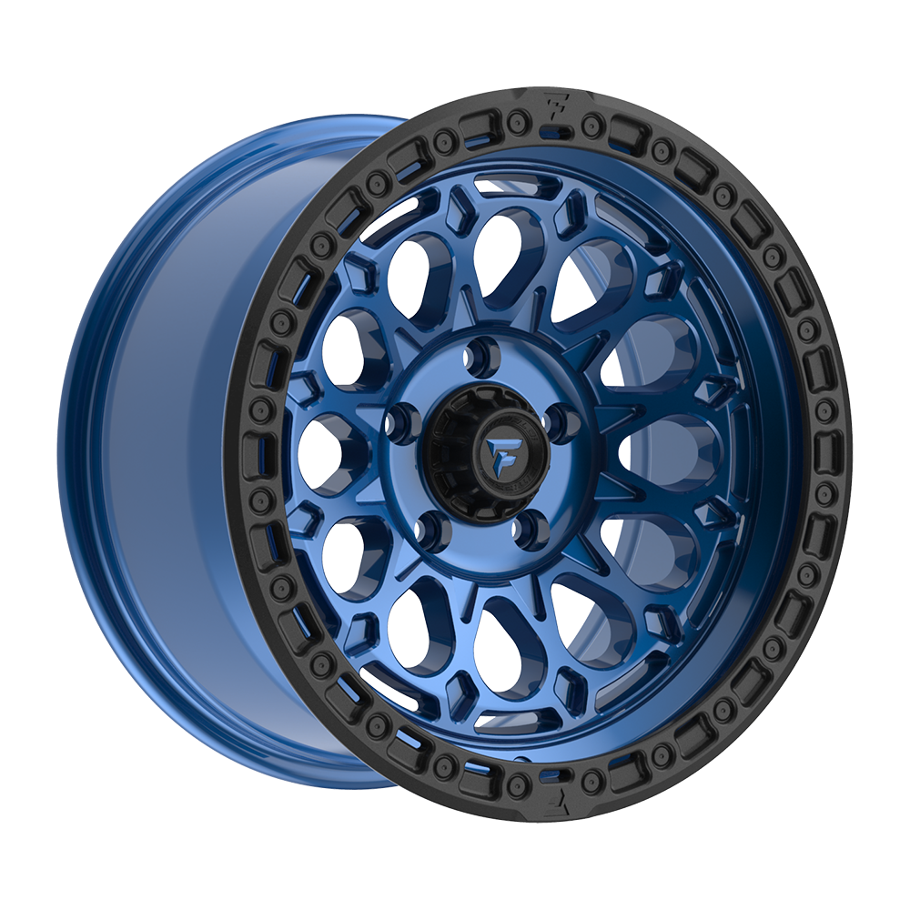Fittipaldi FT101 Custom Wheel Gloss Blue with Satin Black Lip