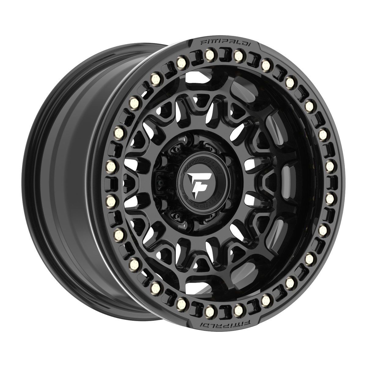 Fittipaldi FB150 Custom Wheel Satin Black with Gloss Black Forged Ring