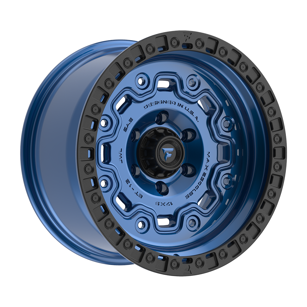 Fittipaldi FT100 Custom Wheel Gloss Blue with Satin Black Lip