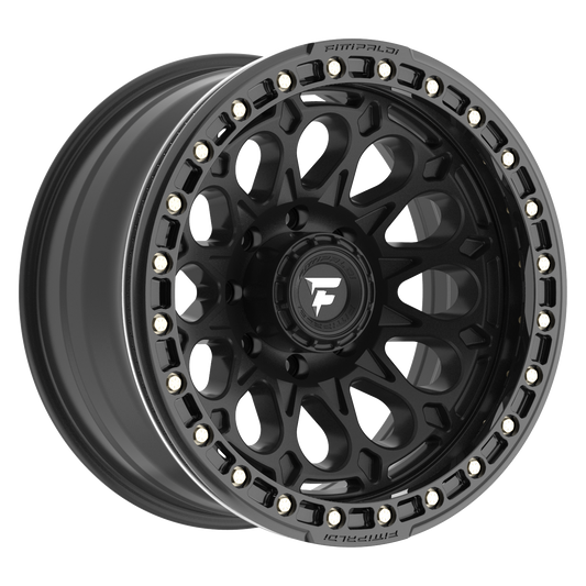 Fittipaldi FB153 Custom Wheel Satin Black with Gloss Black Forged Ring