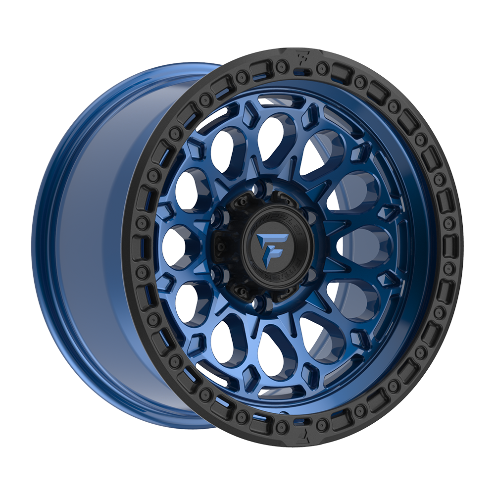 Fittipaldi FT101 Custom Wheel Gloss Blue with Satin Black Lip