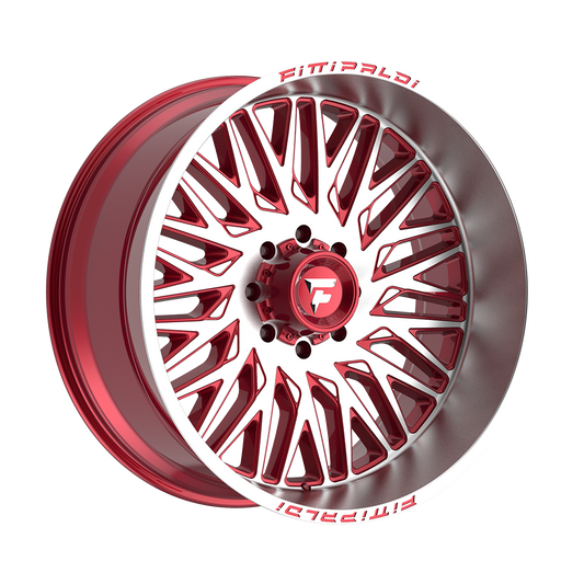 Fittipaldi FA07 Custom Wheel Gloss Red with Machined Face and Lip