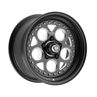 Center Line Rev 2.0 Custom Wheel Satin Black Center with Satin Black Step Lip and Milled Windows