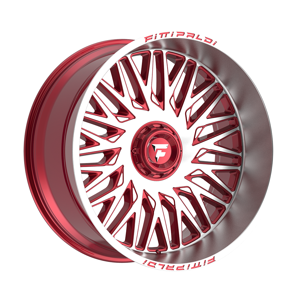 Fittipaldi FA07 Custom Wheel Gloss Red with Machined Face and Lip
