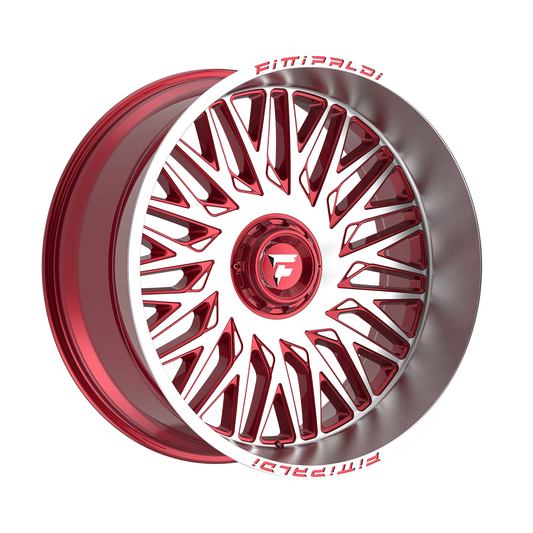 Fittipaldi FA07 Custom Wheel Gloss Red with Machined Face and Lip