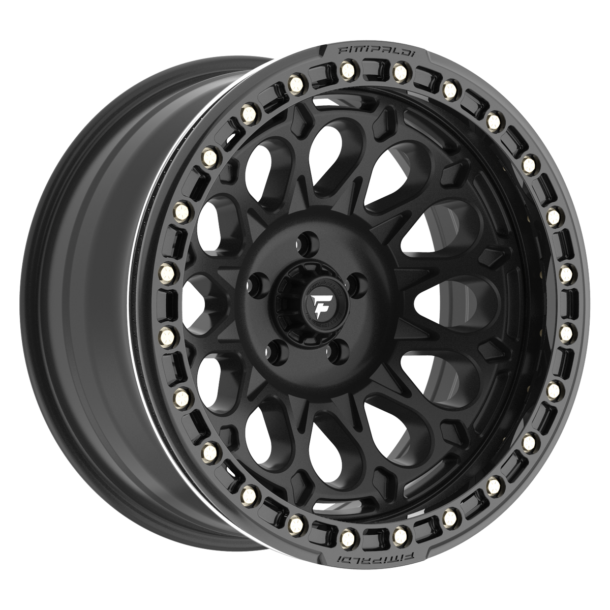 Fittipaldi FB153 Custom Wheel Satin Black with Gloss Black Forged Ring