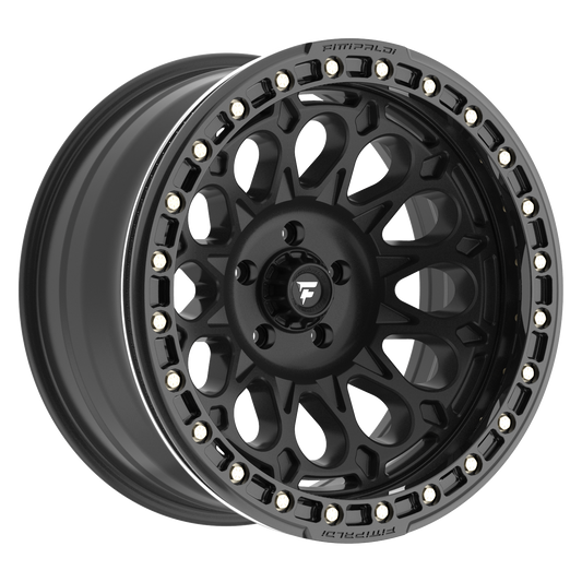 Fittipaldi FB153 Custom Wheel Satin Black with Gloss Black Forged Ring